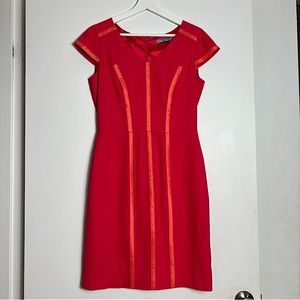 Pink and orange Antonio Melani form fitting dress - size 4